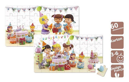 Janod Puzzle 2w1 Julia Świętuje Urodziny J02768