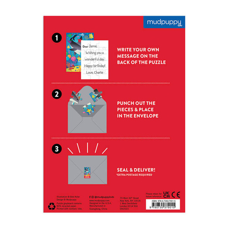 Mudpuppy Puzzle-kartka z życzeniami Rekin 12 elementów 3+