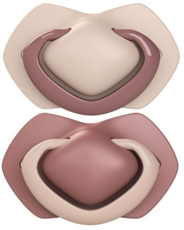 Canpol Babies Smoczek Silikonowy Symetryczny Pure Color  18m+ 2szt. 22/657_pin Pink