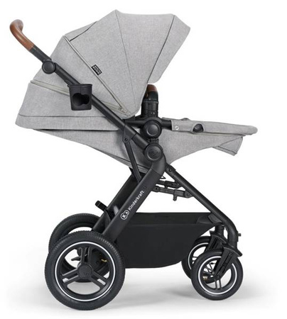 Kinderkraft B-Tour Wózek Głęboko-Spacerowy + Fotelik 0-13 kg Zestaw 3w1 Light Grey
