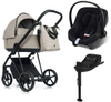 Roan Ivi 2.0 Wózek Głęboko-Spacerowy Sesame + Cybex Aton B2 i-Size Fotelik Samochodowy 0-13kg + Baza One Volcano Black