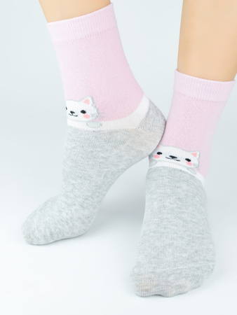 Noviti  Skarpety Bawełniane Wzorzyste Dziewczęce Rozmiar 35-38 Mix