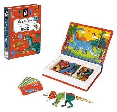 Janod Magnetibook Magnetyczna Układanka Dinozaury 
