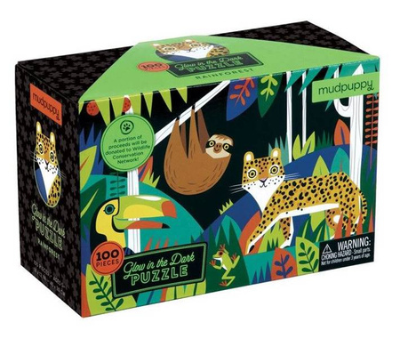 Mudpuppy Puzzle Świecące W Ciemności Las Tropikalny 100 Elementów 5+