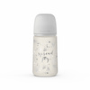 Suavinex Zestaw butelka 270ml + smoczek 0-6m + klips szara