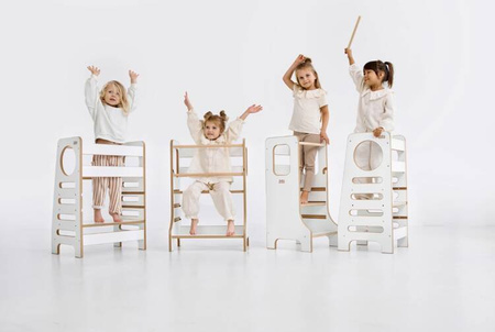 Baby Wood M Double Kitchen Helper Biały