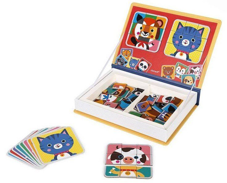 Janod Magnetibook Magnetyczna Układanka Puzzle Zwierzątka 