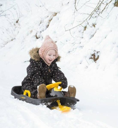 Dantoy Classic Sanki z Kierownicą i Hamulcami 95cm Czarne