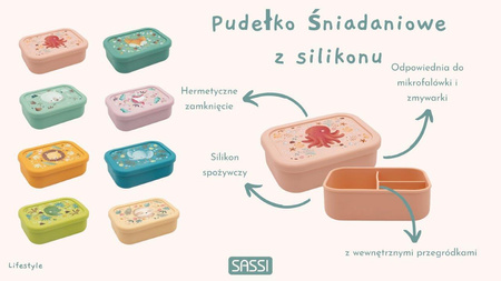 Sassi Lunchbox pojemnik silikonowy Leniwiec