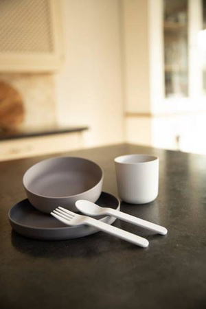 Bo Jungle Zestaw Naczyń BioPlastik CPLA Grey 