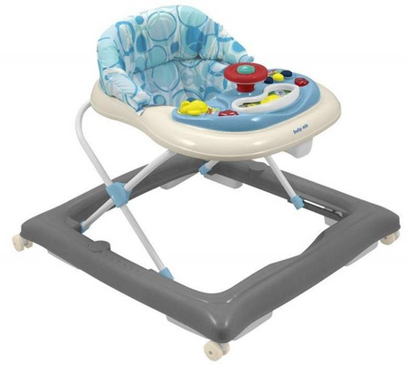 Baby Mix Chodzik z Kierownicą Szaro Kremowy
