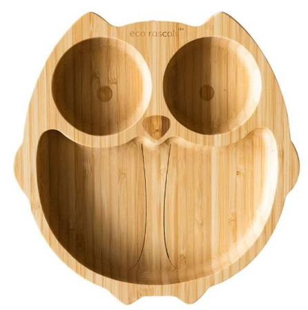 Ecorascals Miseczka Bambusowa Sowa z Przyssawką  Różowy