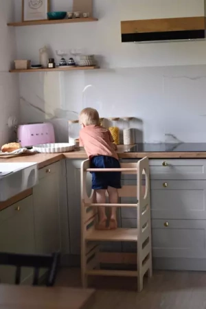 Baby Wood Kitchen Helper M Naturalny