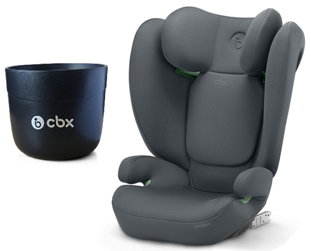 Cybex Solution B I-Fix Fotelik Samochodowy 15 - 50 kg Steel Grey + Cybex Uchwyt na Kubek Black