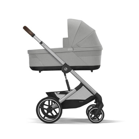 Cybex Balios S Lux 2.0 Wózek Głęboko-Spacerowy Stone Grey + Cloud G I-Size Fotelik Samochodowy 0-13kg + Baza G + Osłony Przeciwdeszczowe + Adaptery