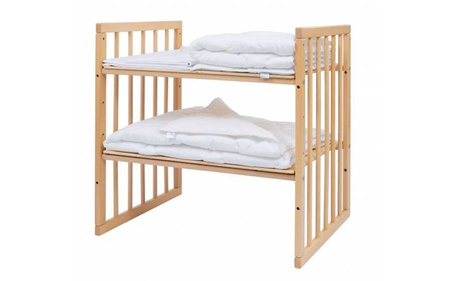 [OUTLET] Waldin Wyposażenie do Łóżeczka 7w1 Białe / Szare Gwiazdki