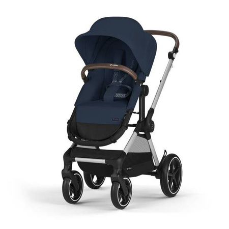 Cybex Eos Lux Wózek Głęboko-Spacerowy Rama Srebrna Ocean Blue 