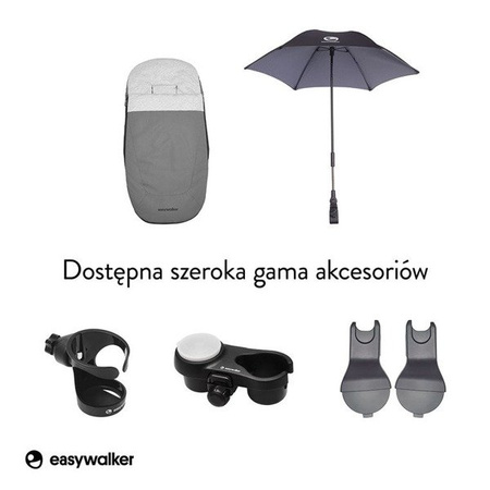 [OUTLET] Easywalker Harvey 2 Wózek głęboko-spacerowy (zawiera stelaż, siedzisko z budką i pałąkiem)  Stone Grey