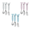Bo Jungle Zestaw sztućców dla dzieci silkon/Inox grey