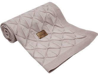 Koc Dzianinowy Bambusowy KOC-09  Pudrowy Róż