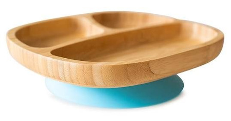 Eco Rascals Miseczka Trójdzielna Bambusowa z Przyssawką  Niebieski