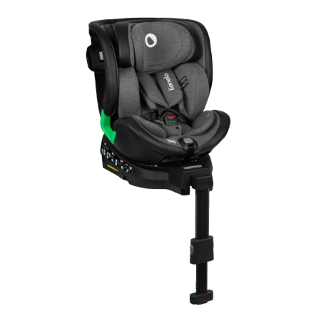 Lionelo Harmony i-Size - obrotowy fotelik samochodowy 0-36 kg | Grey Graphite Leather