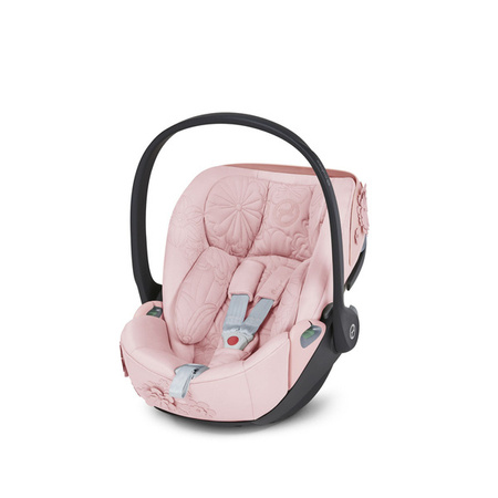 Cybex e-Priam 4.0 Wózek Głęboko-Spacerowy + Cloud T I-Size Fotelik + Baza Pale Blush Simply Flowers