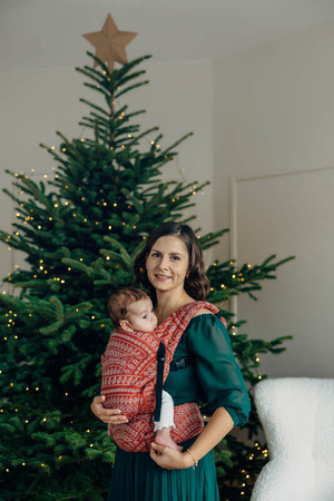 LennyLamb Nosidełko LennyLight Z Tkaniny Żakardowej 100% Bawełna, Rozmiar Standard - Pawi Ogon Holiday