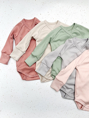 Poofi Body z Długim Rękawem Rozmiar 68 3-6m Latte