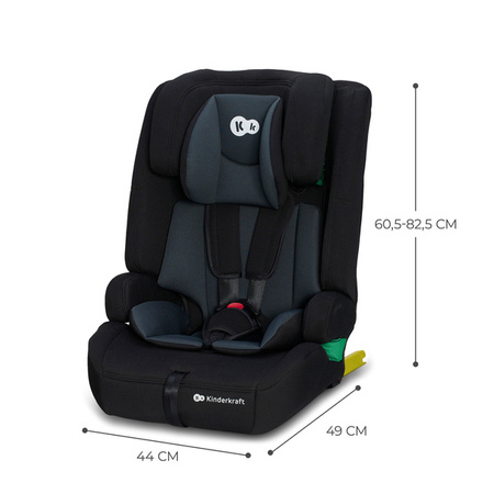 Kinderkraft Safety Fix 2 I-Size Fotelik Samochodowy 9-36 kg Czarny