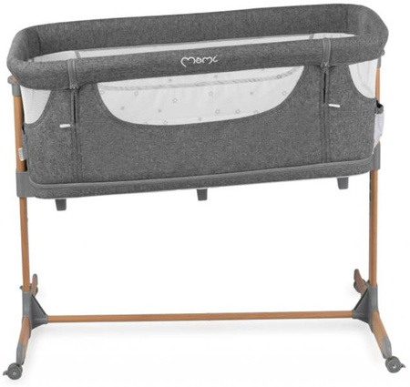 MoMi Smart Bed Łóżeczko Dostawne Kojec 4w1 Grey