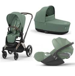 Cybex Priam 4.0 Wózek Głęboko-Spacerowy + Fotelik Samochodowy Cloud T 0-13kg Leaf Green