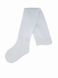 Noviti Rajstopy Bawełniane Gładkie Białe 116-122