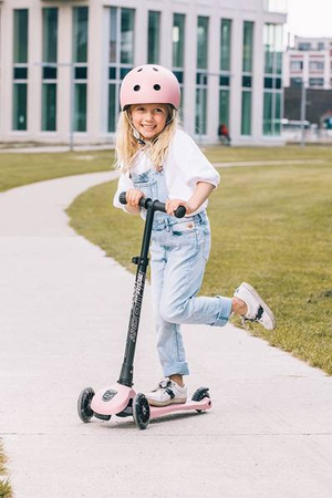 Scootandride Highwaykick 3 LED Hulajnoga Składana ze Świecącymi Kółkami 3+ Rose