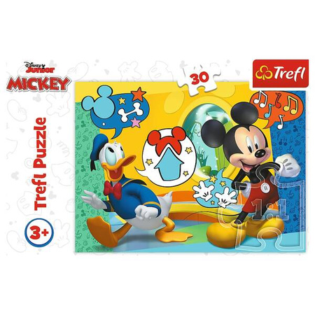 Trefl Puzzle 30 Elementów Myszka Miki i Wesoły Domek 