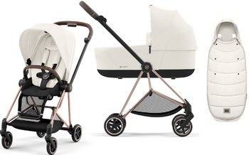 Cybex Mios 3.0 Wózek Głęboko-Spacerowy Off White + Cybex Platinum Śpiworek