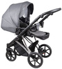 Coletto Craft Wózek Głęboko-Spacerowy 2w1 C-02 Czarno-Srebrna Rama 