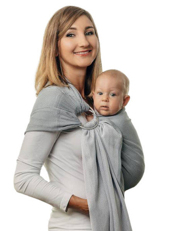 Lenny Lamb Chusta Kółkowa do Noszenia Dzieci Littlelove Sky Blue Tkana Splotem Żakardowym Bawełniana Ramie Bez Zakładek 1,8m