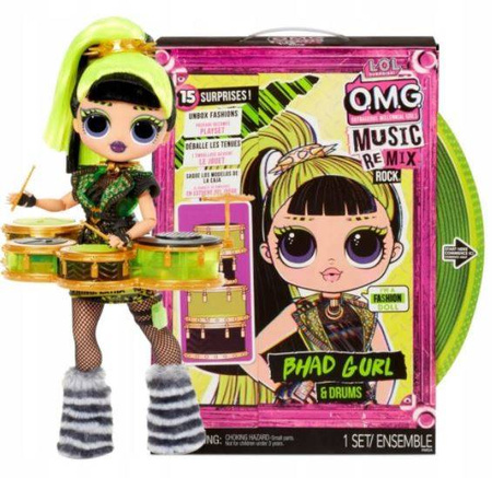 L.O.L. Surprise OMG Remix Rock Lalka + Akcesoria Bhad Gurl z Perkusją