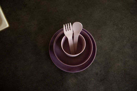 Bo Jungle Zestaw Naczyń BioPlastik CPLA purplepink 