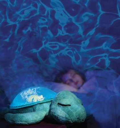 Cloud B Tranquil Turtle Aqua Lampka Nocna z Projekcją Świetlną Żółw Podwodny Niebieski