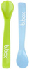 B.box Silikonowe Łyżeczki 2 Szt. Zielono-niebieskie
