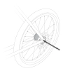 Cybex Sport - Adapter osi do przyczepki ZENO | 159-178mm (M12 x 1.5)