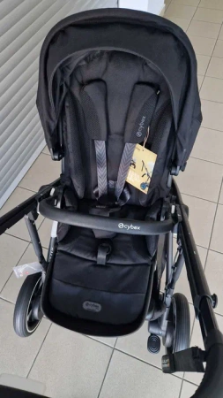 [OUTLET] Cybex E-Gazelle S Wspomagany Wózek Spacerowy Rama Czarna Moon Black