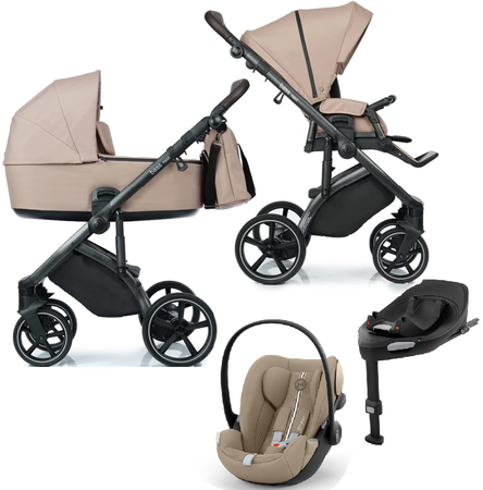 Roan Bass Next Wózek Głęboko-Spacerowy 2w1 + Cybex Cloud G I - Size Fotelik Samochodowy + Baza G