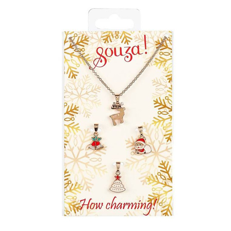 Souza! Naszyjnik z 4 świątecznymi wisiorkami