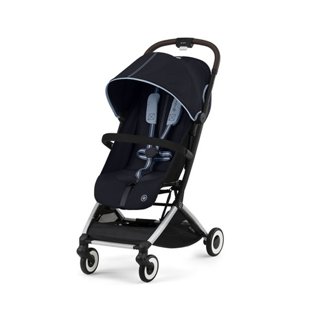 Cybex Orfeo Wózek Spacerowy Rama Srebrna Ocean Blue + Pałąk