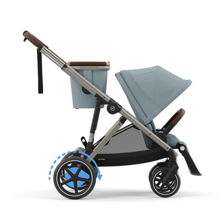 Cybex E-Gazelle S Wspomagany Wózek Spacerowy Rama Taupe Stormy Blue