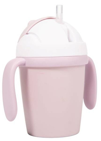 Bo Jungle Kubek do Picia ze Słomką BioPlastik CPLA Pink 