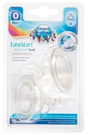 Canpol Babies Smoczki Silikonowe Mini do Butelki Szerokiej EasyStart 2szt. 21/729